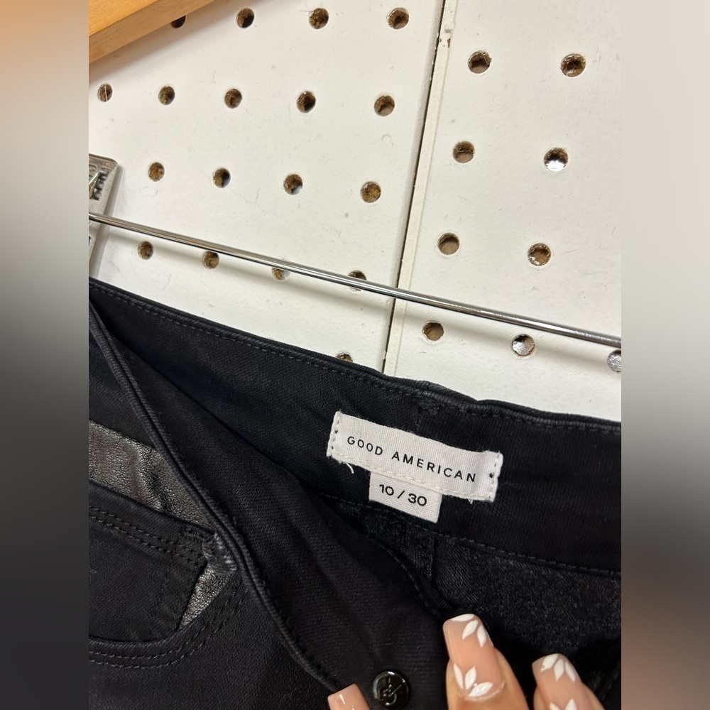 Good American Good Waist Leather Mixing - Picture 3 of 7